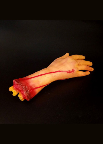 Рука гумова "відірвана" з кісткою і кров'ю моторошний декор на Хелловін+подарунок No Brand (342384844)