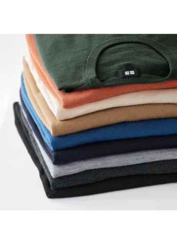 Бордовый джемпер merino (469395) Uniqlo