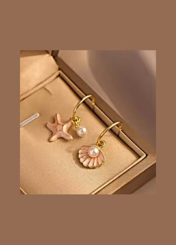 Сережки жіночі Мушля на кільцях No Brand (347250659)