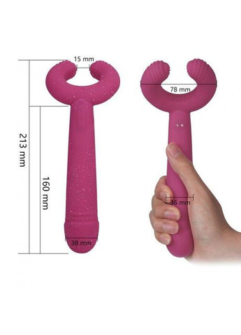 Вибратор для пар PLEASE ME - PLUM STAR с тремя моторами, гибкий No Brand (366879803)