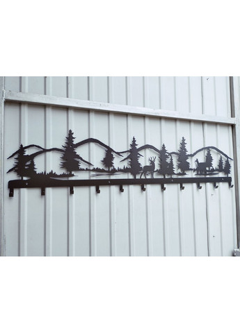 Вешалка для одежды из металла "Горы карпаты с оленями" No Brand (368896772)
