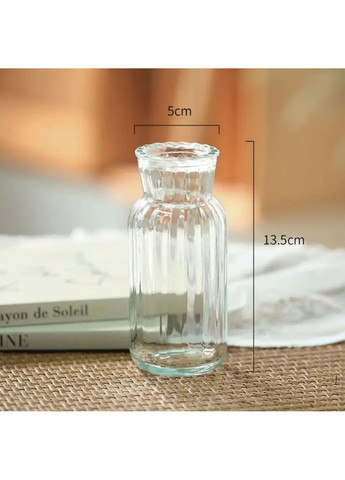 Стильная средняя прозрачная стеклянная ваза No Brand (295012662)