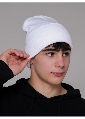 Молодежная двухслойная шапка бини лонг No Brand Шапка біні лонг лопата (362411537)