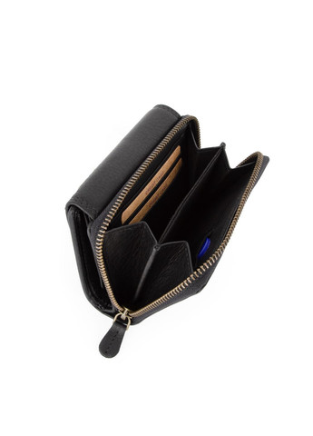 Женский кожаный кошелек 5181 HB черный на кнопке HILL BURRY (366062733)