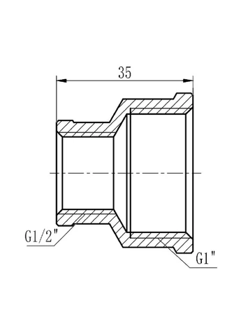 Оригинал! Муфта редукционная Forte 1"х1/2" ВВ SF3572515 Thermo Alliance (401222177)