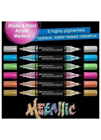Маркер Faber-Castell акрилові двобічні Black Edition Shake &amp; Paint Acry (401197185)