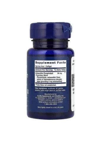 Витаминно-минеральный комплекс Астаксантин с фосфолипидами, 4 мг, Astaxanthin with Phospholipids, 30 г (LEX-19233) Life Extension Астаксантин с фосфолипидами, 4 мг, Astaxanthin wit (402638765)