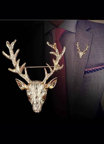 Золотиста брошка олень модна, 9593 Fashion Jewelry (336949897)