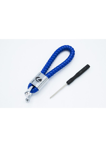 Брелок для авто ключів (Лексус) шкіряний плетений (синій) Lexus (360949472)