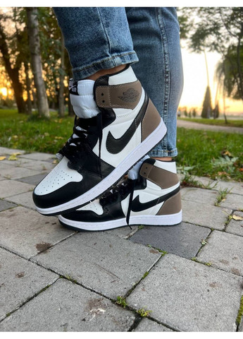 Цветные демисезонные кроссовки мужские nike air jordan 1 darck mocha найк аир джордан No Brand