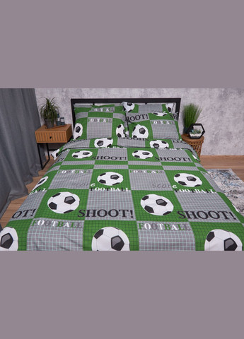 Комплект постельного белья Бязь Gold Люкс «» семейный 143х210х2 наволочки 4х70х70 (MS-820002047) Moon&Star Football (285717664)