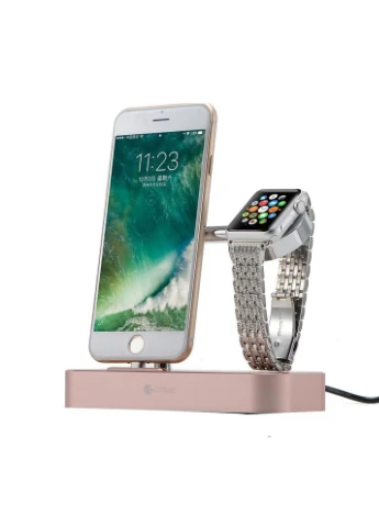 Док-станція Base Hub B18 MFI для Apple Watch + iPhone Rose Gold (CS7200-MRG) Coteetci (353497518)