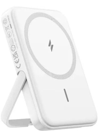 Магнитный Magsafe повербанк A1618 5000 mAh для iPhone с подставкой для телефона Белый Anker (349824352)