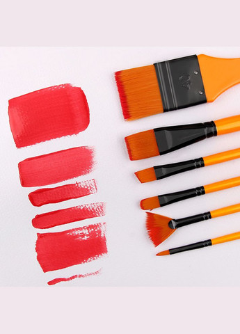 Набір професійних нейлонових пензлів для малювання HB-2281 6 предметів (М1040345) No Brand (350199089)