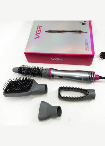 Професійний стайлер для укладання волосся 4в1 V-408 700 Вт, Функціональний професійний фен VGR (364665476)