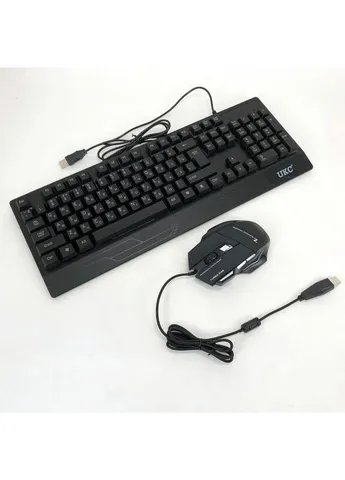 Клавиатура+мышь с LED подсветкой от USB M-710, клавиатура игровая с подсветкой и мышью PU-42 UKC (389792123)