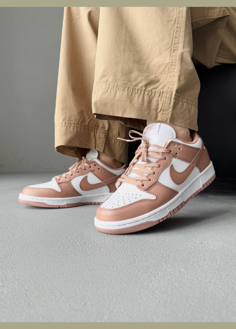 Кросівки жіночі Nike SB Dunk Low Brown White | Найк СБ Данк коричневі No Brand коричневі демісезони (340055410)