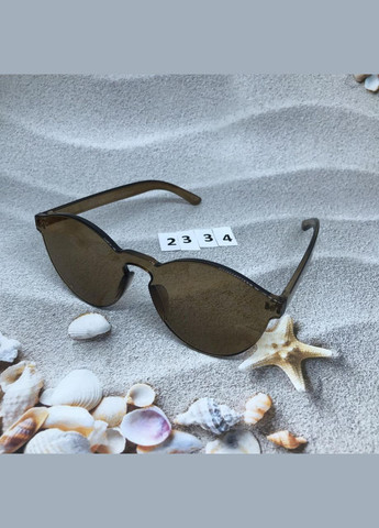 Коричневі окуляри без оправи No Brand (302316649)