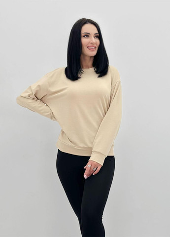 Бежевий базовий світшот із двонитки Fashion Girl (300850135)