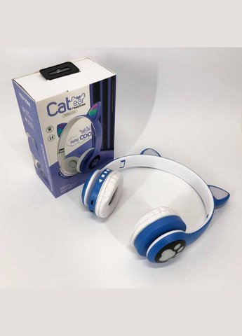 Бездротові навушники з котячими вушками та RGB підсвічуванням Cat VZV 23M. Колір: синій No Brand (357346643)