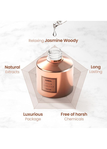 Диффузор для дома Perfume Diffuser Rose Gold Edition Jasmine Woody с ароматом древесного жасмина, 200 мл 1шт ! Kundal (314795596)