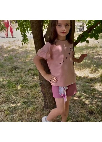 Пудровая футболка для девочек модный карапуз Trendy Tot 03-01124_000006676