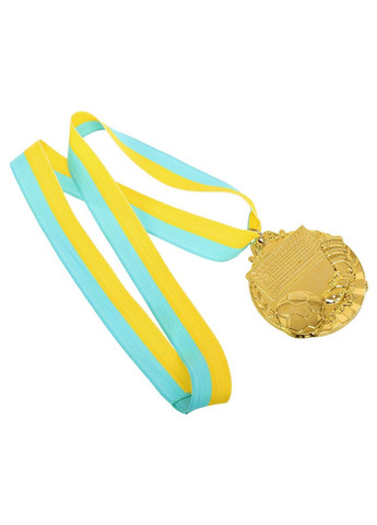 Медаль спортивная с лентой тематическая пластиковая Футбол ø7см C-1450 (d-7см, 16g золото) SP-Sport (361433583)