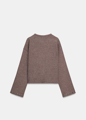 Коричневый свитшот Zara однотонный (367107410)