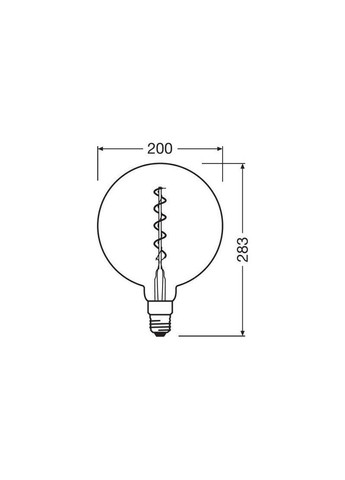 Лампочка 4058075092013 Vintage 1906 Spiral Globe E27 5W 2000K 300Lm IP20 (066554) Osram (305754581)