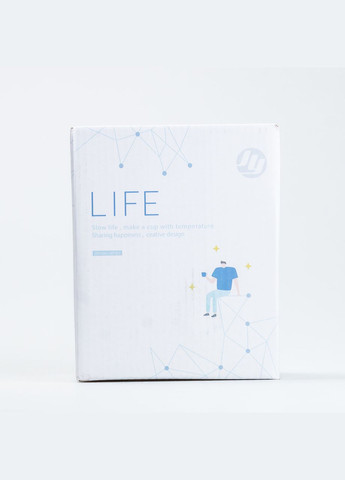 Чашка керамическая 500 мл с крышкой Голубая TS Kitchen (315637523)