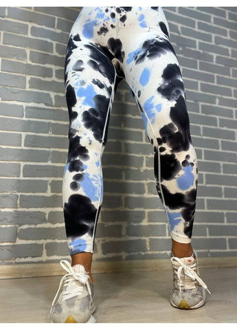 Голубые лосины женские a-n 1346 вареные тай дай пуш-ап No Brand