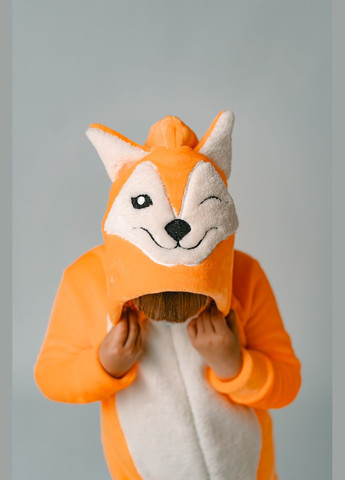 Помаранчева всесезон кігурумі fox дитячий теплий на блискавці лисичка dexter's