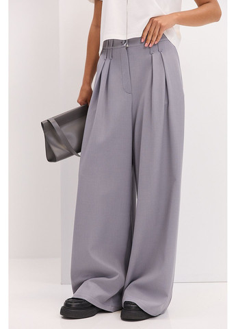 Женские брюки-палаццо со складками черные Arjen (361056781)