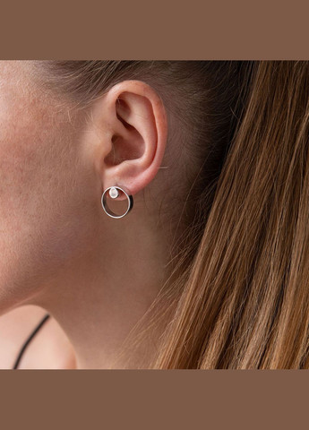 Серебряные серьги - пусеты Монтана 4928 Oniks (264022702)