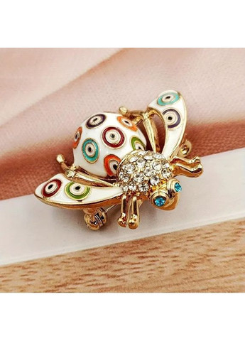 Золотиста брошка в стилі барокко розкішна бджола 4х3.5 см AurumLux311 Fashion Jewelry (365777335)