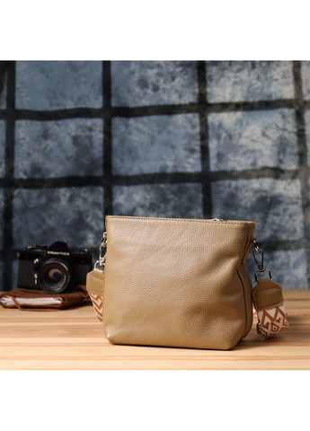 Женская кожаная сумка на плечо для повседневной носки 22912 Бежевый Vintage (356452092)