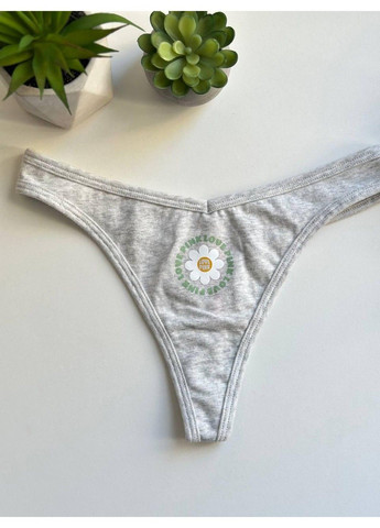 Трусики-стринги жіночі PINK сірі L Victoria's Secret (316659325)