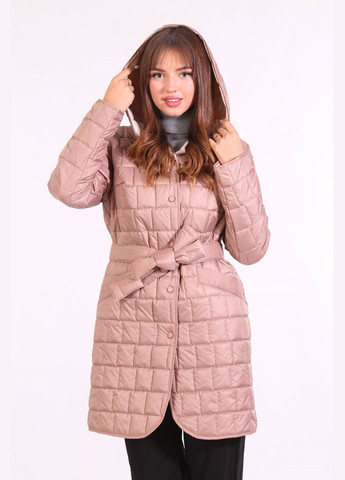 Плащ весенний женский 930 молочный плащевка капучино Актуаль на кнопках демисезон (305782256)