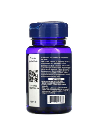 Вітаміни та мінерали Vitamin D3 7000 IU, 60 капсул Life Extension (293338109)