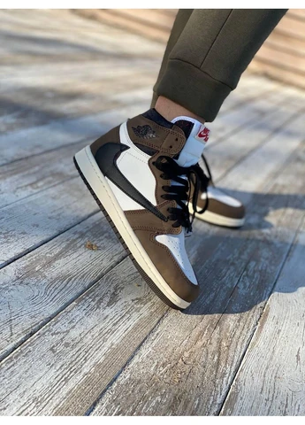 Цветные летние кроссовки nike air jordan 1 retro high x travis scott найк аир джордан No Brand