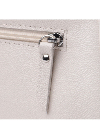 Сумка багет з ланцюжком і знімним ремінцем з натуральної шкіри 22835 Бежева Shvigel (313102116)