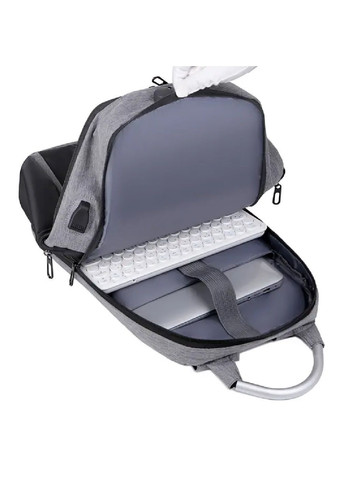 Міський повсякденний рюкзак з кодовим замком світловідбиваючими вставками кишенею для ноутбука 44х30х17 см (481722-Prob) Синій Unbranded (365657966)