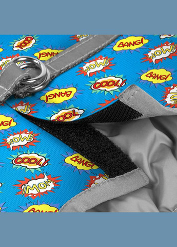 Шлей для собак мягкая Clothes с QR паспортом, рисунок "ВАУ", S1, В 4045 см, С 29-31 см. WAUDOG (279569951)