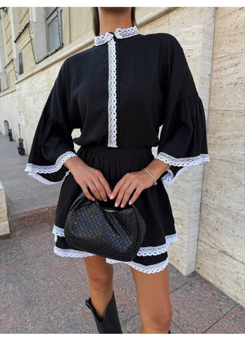 Чорна повсякденний сукня жіноча Гермес однотонна