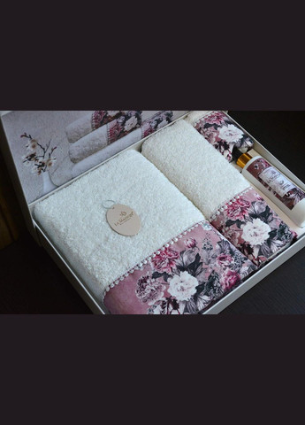 Подарочный набор полотенец La, 3 шт. с ароматом Nora Ekru Maison белый