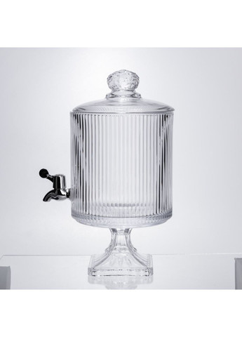 Лимонадниця скляна 4.5 л із краном прозора для напоїв сервірування столу декор для свят Yiwu (370432255)