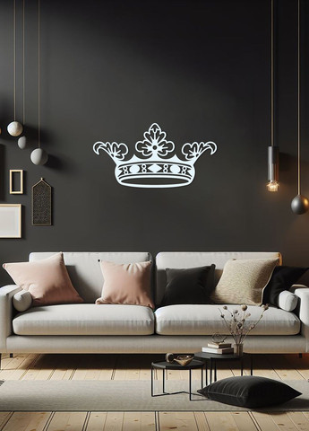 Декоративне панно з дерева, сучасна картина на стіну "Корона королеви", стиль мінімалізм 50х25 см Woodyard (292113592)