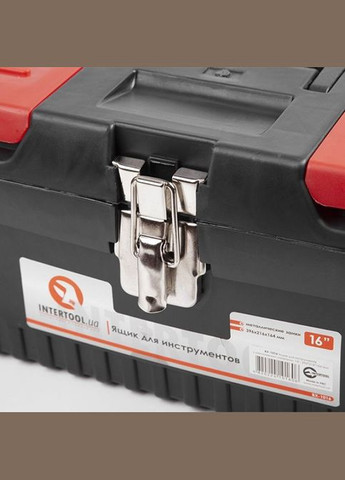 Ящик для інструментів із металевими замками 16", 396*216*164 мм BX-1016 Intertool (318019773)
