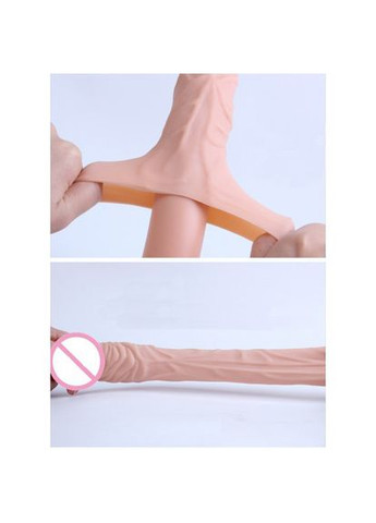 Насадка на пенис силиконовая удлинняющая Pure Pleasure M 17см No Brand (303886059)