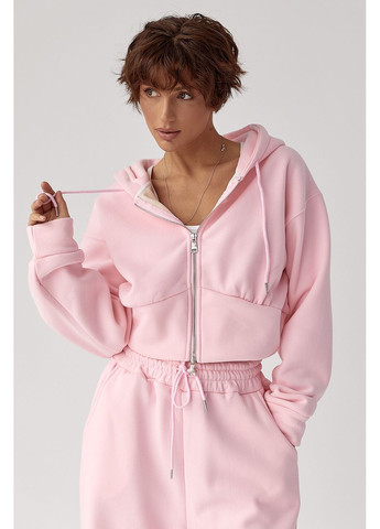 Теплий спортивний костюм з короткими худими та широкими брюками - блакитний колір Lurex (364967721)